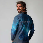 New Zealand Nurses RN Personalised Long Sleeve Polo Shirt Galaxy Stethoscope Maori Motif