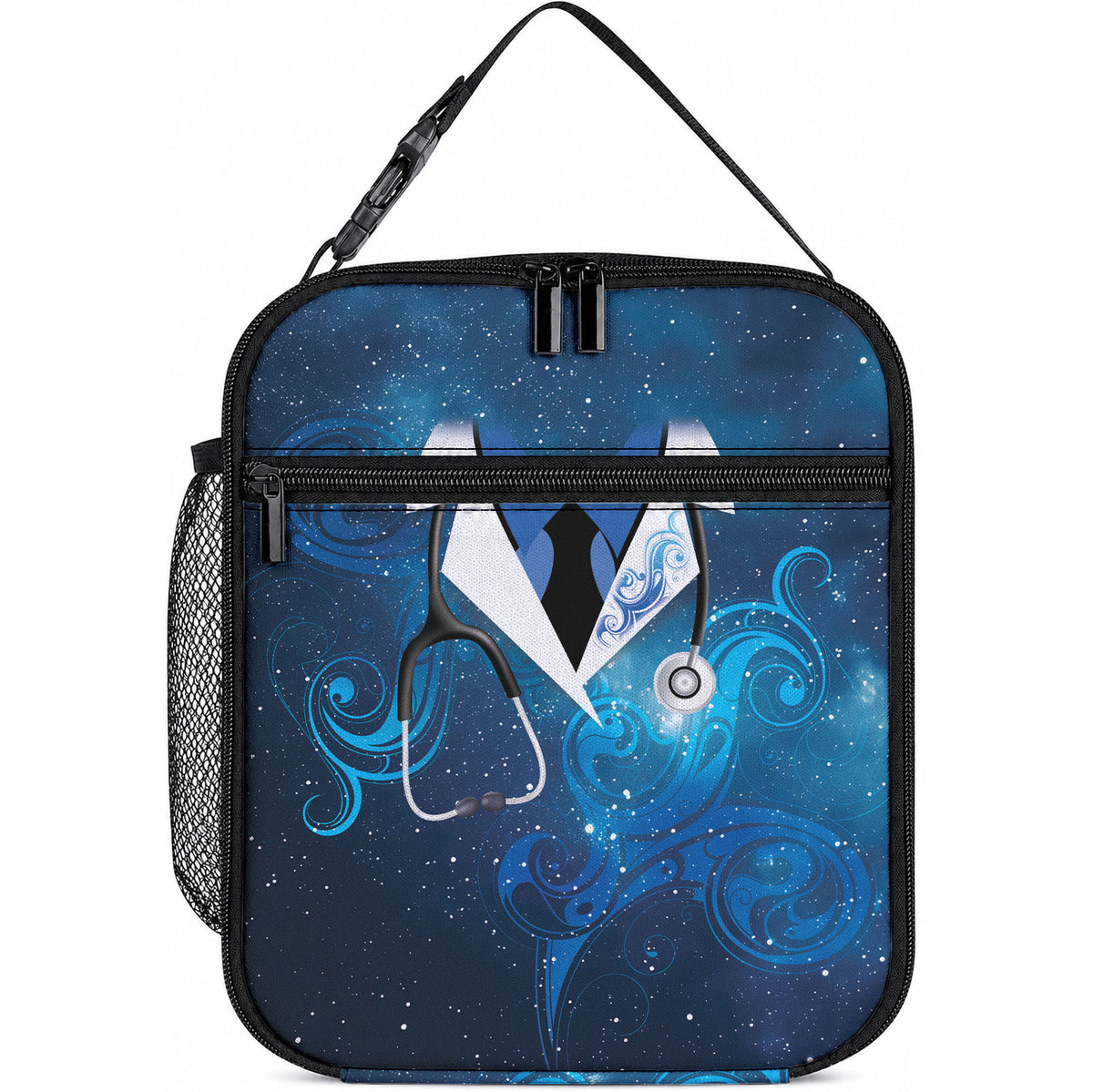 New Zealand Nurses RN Lunch Bag Galaxy Stethoscope Maori Motif
