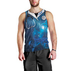 New Zealand Nurses RN Personalised Men Tank Top Galaxy Stethoscope Maori Motif