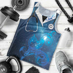 New Zealand Nurses RN Personalised Men Tank Top Galaxy Stethoscope Maori Motif