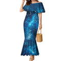 New Zealand Nurses RN Personalised Mermaid Dress Galaxy Stethoscope Maori Motif