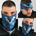 New Zealand Nurses RN Neck Gaiter Galaxy Stethoscope Maori Motif