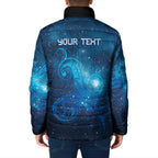 New Zealand Nurses RN Personalised Padded Jacket Galaxy Stethoscope Maori Motif