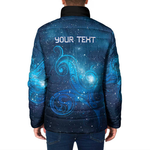New Zealand Nurses RN Personalised Padded Jacket Galaxy Stethoscope Maori Motif