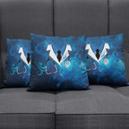 New Zealand Nurses RN Pillow Cover Galaxy Stethoscope Maori Motif