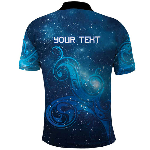 New Zealand Nurses RN Personalised Polo Shirt Galaxy Stethoscope Maori Motif