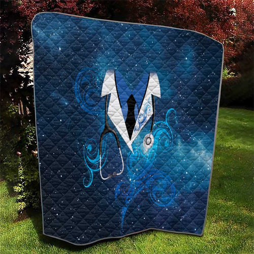New Zealand Nurses RN Quilt Galaxy Stethoscope Maori Motif