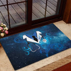 New Zealand Nurses RN Rubber Doormat Galaxy Stethoscope Maori Motif