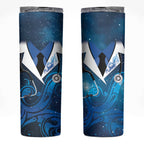 New Zealand Nurses RN Personalised Skinny Tumbler Galaxy Stethoscope Maori Motif