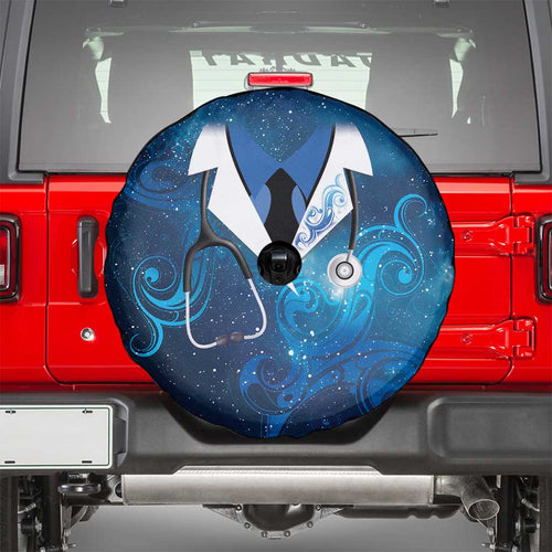 New Zealand Nurses RN Spare Tire Cover Galaxy Stethoscope Maori Motif