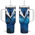 New Zealand Nurses RN Personalised Tumbler With Handle Galaxy Stethoscope Maori Motif
