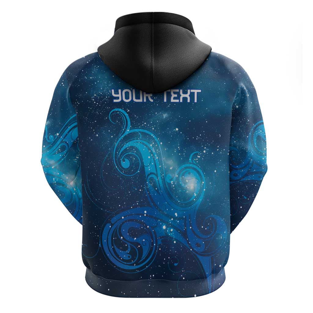 New Zealand Nurses RN Personalised Zip Hoodie Galaxy Stethoscope Maori Motif