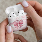 New Zealand Nurses RN Personalised AirPods Case Pink Stethoscope Coquette Bow Maori Motif