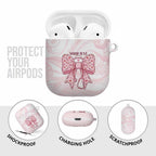 New Zealand Nurses RN Personalised AirPods Case Pink Stethoscope Coquette Bow Maori Motif