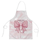 New Zealand Nurses RN Personalised Apron Pink Stethoscope Coquette Bow Maori Motif