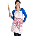 New Zealand Nurses RN Personalised Apron Pink Stethoscope Coquette Bow Maori Motif