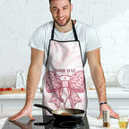 New Zealand Nurses RN Personalised Apron Pink Stethoscope Coquette Bow Maori Motif