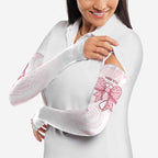 New Zealand Nurses RN Personalised Arm Sleeves Pink Stethoscope Coquette Bow Maori Motif