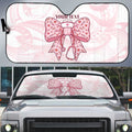 New Zealand Nurses RN Personalised Auto Sun Shade Pink Stethoscope Coquette Bow Maori Motif