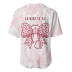 New Zealand Nurses RN Personalised Baseball Jersey Pink Stethoscope Coquette Bow Maori Motif