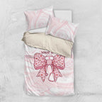 New Zealand Nurses RN Personalised Bedding Set Pink Stethoscope Coquette Bow Maori Motif