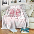 New Zealand Nurses RN Personalised Blanket Pink Stethoscope Coquette Bow Maori Motif