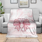 New Zealand Nurses RN Personalised Blanket Pink Stethoscope Coquette Bow Maori Motif