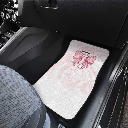 New Zealand Nurses RN Personalised Car Mats Pink Stethoscope Coquette Bow Maori Motif