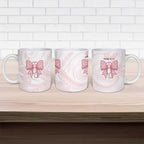 New Zealand Nurses RN Personalised Ceramic Mug Pink Stethoscope Coquette Bow Maori Motif
