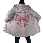 New Zealand Nurses RN Personalised Cloak Pink Stethoscope Coquette Bow Maori Motif