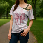 New Zealand Nurses RN Personalised Cross Shoulder Shirt Pink Stethoscope Coquette Bow Maori Motif