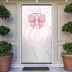 New Zealand Nurses RN Personalised Door Cover Pink Stethoscope Coquette Bow Maori Motif