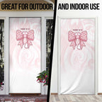 New Zealand Nurses RN Personalised Door Cover Pink Stethoscope Coquette Bow Maori Motif