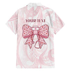 New Zealand Nurses RN Personalised Family Matching Mermaid Dress and Hawaiian Shirt Pink Stethoscope Coquette Bow Maori Motif