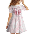 New Zealand Nurses RN Personalised Family Matching Puletasi and Hawaiian Shirt Pink Stethoscope Coquette Bow Maori Motif