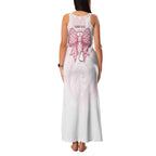 New Zealand Nurses RN Personalised Family Matching Tank Maxi Dress and Hawaiian Shirt Pink Stethoscope Coquette Bow Maori Motif