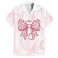 New Zealand Nurses RN Personalised Hawaiian Shirt Pink Stethoscope Coquette Bow Maori Motif