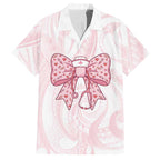 New Zealand Nurses RN Personalised Hawaiian Shirt Pink Stethoscope Coquette Bow Maori Motif
