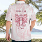 New Zealand Nurses RN Personalised Hawaiian Shirt Pink Stethoscope Coquette Bow Maori Motif