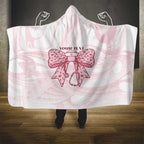 New Zealand Nurses RN Personalised Hooded Blanket Pink Stethoscope Coquette Bow Maori Motif