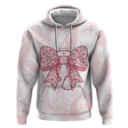 New Zealand Nurses RN Personalised Hoodie Pink Stethoscope Coquette Bow Maori Motif