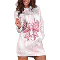 New Zealand Nurses RN Personalised Hoodie Dress Pink Stethoscope Coquette Bow Maori Motif