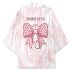 New Zealand Nurses RN Personalised Kimono Pink Stethoscope Coquette Bow Maori Motif