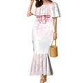New Zealand Nurses RN Personalised Mermaid Dress Pink Stethoscope Coquette Bow Maori Motif