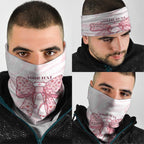 New Zealand Nurses RN Personalised Neck Gaiter Pink Stethoscope Coquette Bow Maori Motif