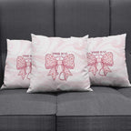 New Zealand Nurses RN Personalised Pillow Cover Pink Stethoscope Coquette Bow Maori Motif