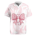 New Zealand Nurses RN Personalised Rugby Jersey Pink Stethoscope Coquette Bow Maori Motif