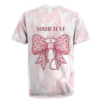 New Zealand Nurses RN Personalised Rugby Jersey Pink Stethoscope Coquette Bow Maori Motif
