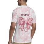 New Zealand Nurses RN Personalised Rugby Jersey Pink Stethoscope Coquette Bow Maori Motif