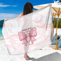 New Zealand Nurses RN Personalised Sarong Pink Stethoscope Coquette Bow Maori Motif